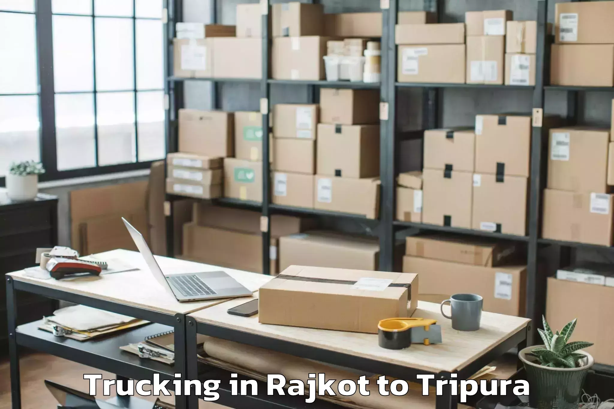 Book Rajkot to Nit Agartala Trucking Online